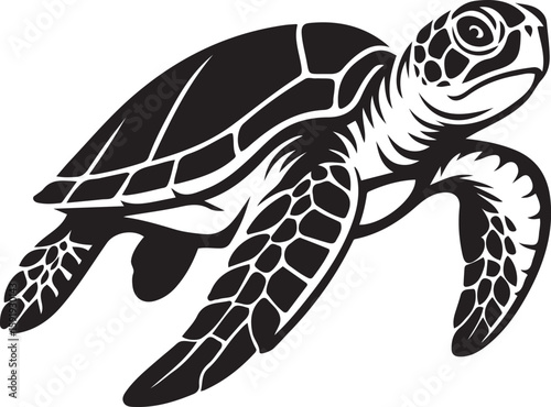 Turtle icon design for creatives, Minimal turtle artwork for branding
