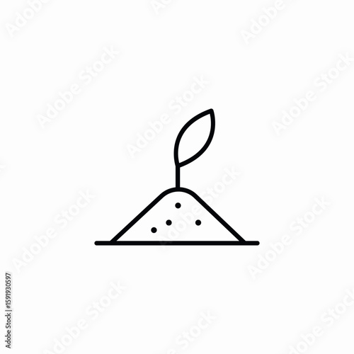 plant seedling icon sign vector