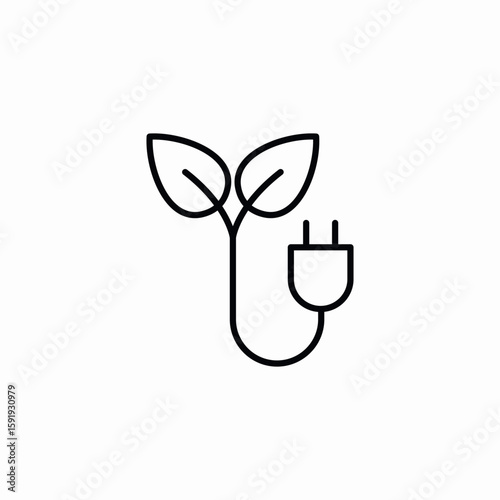plant plug icon sign vector