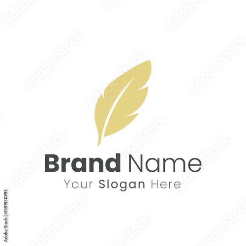 Creative feather logo design for a sophisticated brand identity and unique visual communication