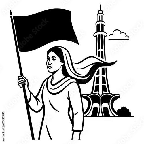 14 august pakistani national; day vector