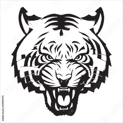 Roaring Tiger Head Logo – Wild Animal Vector Emblem | SVG, AI, PDF, CDR Formats