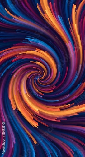 Colorful Swirl of Lines: An Abstract Artwork Showcasing Movement and Vibrant Colors