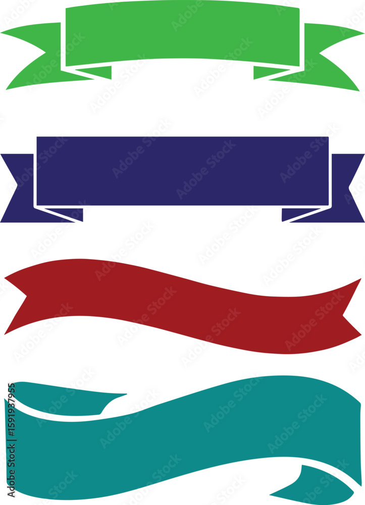 Fototapeta premium set of colorful ribbons