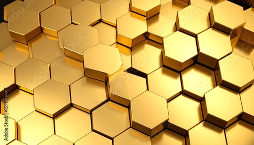 Golden Honeycomb Pattern