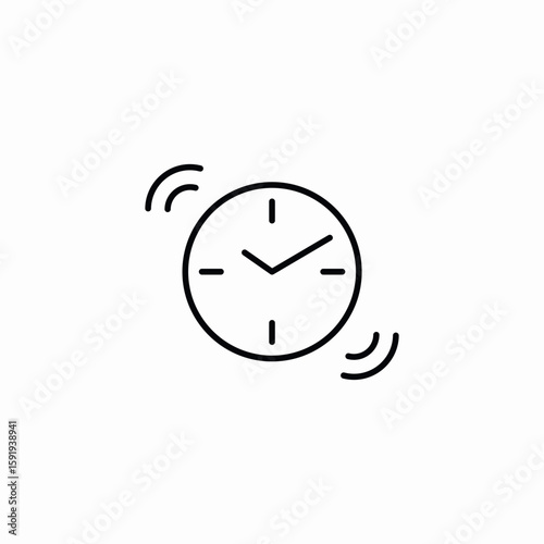 clock sound icon sign vector