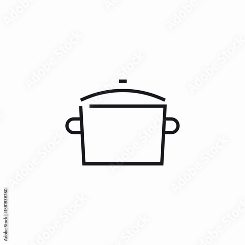 cooking pot icon sign vector