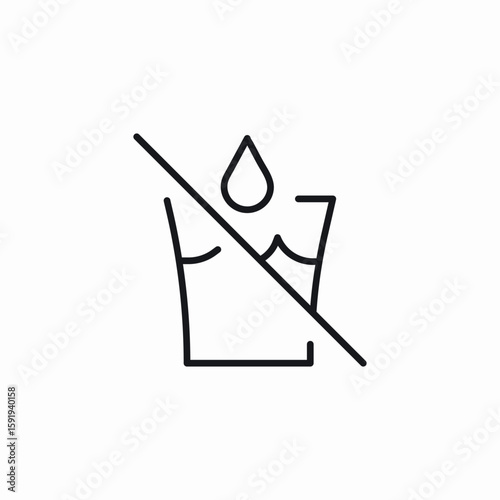 cup liquids prohibited icon sign vector
