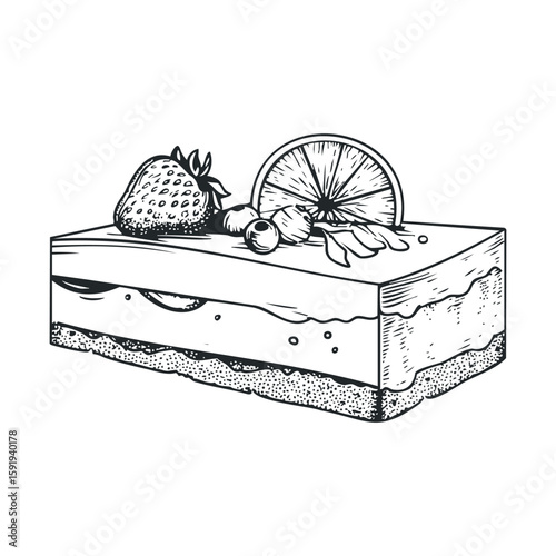 Delicious dessert featuring fresh fruit and creamy texture