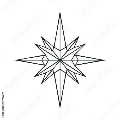 Geometric star design for navigation and orientation purposes
