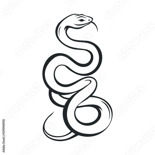 Elegant snake design for creative projects and branding needs