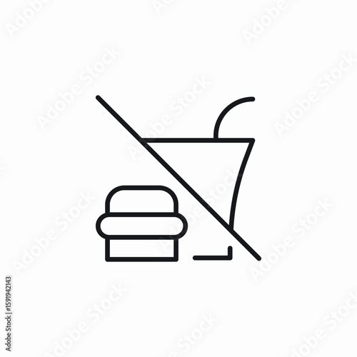 food meals prohibited icon sign vector