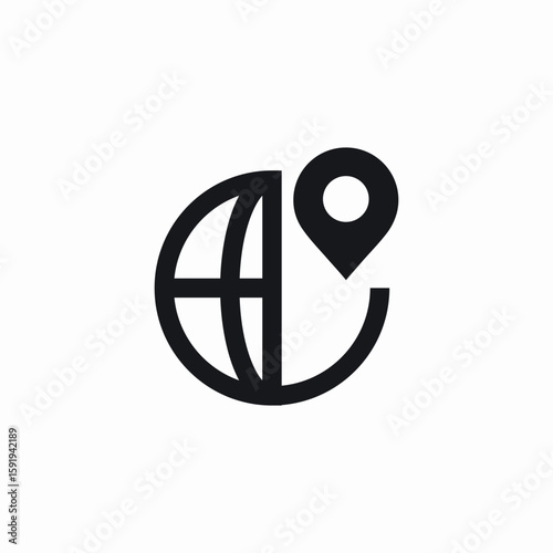 global locations icon sign vector