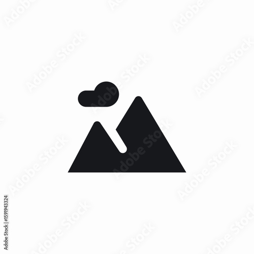 mountain landscape icon sign vector