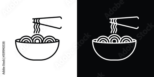 Fotografie Noodles icons graphic design vector symbols. icon Eps10.