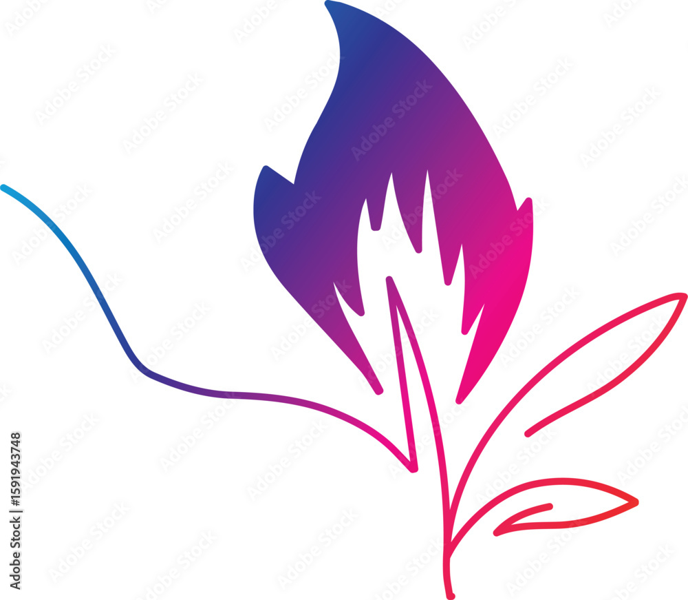 Naklejka premium leaves. Hand drawn decorative elements. Vector illustration