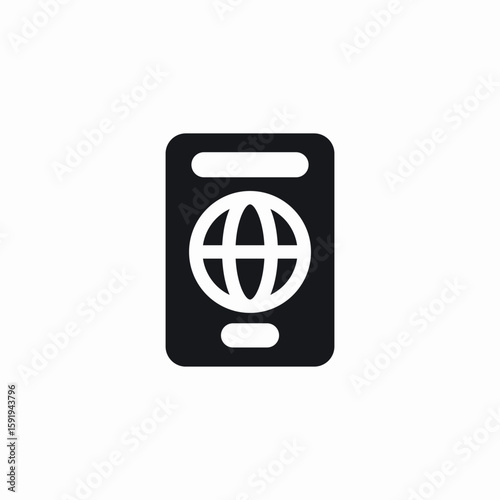 passport book icon sign vector