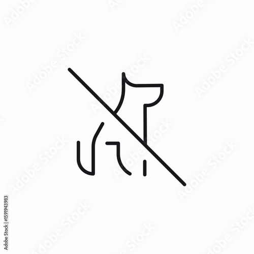 pets not allowed icon sign vector