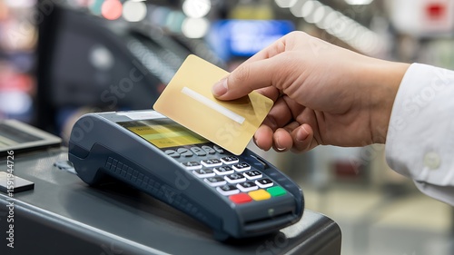 Credit card payment terminal machine for cashless transactions and retail purchases