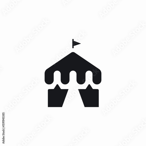 tent circus icon sign vector