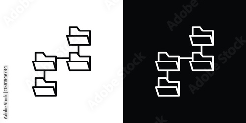 Tableau sur toile Folder tree icons graphic design vector symbols. icon Eps10.