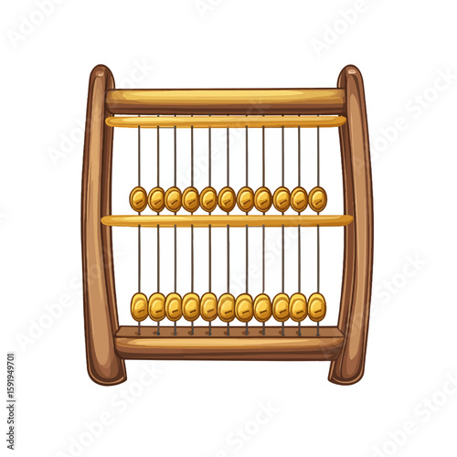 old wooden abacus isolated 