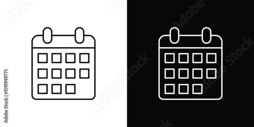 Schilderij op canvas Calendar check icons graphic design vector symbols. icon Eps10.