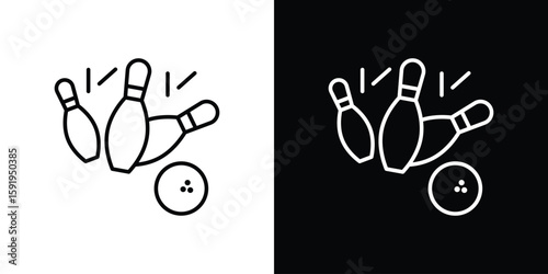 Schilderij op canvas Bowling icons graphic design vector symbols. icon Eps10.