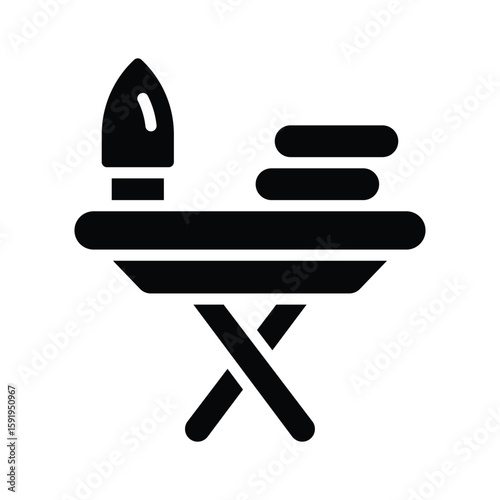 Grab this glyph icon of standing ironing board