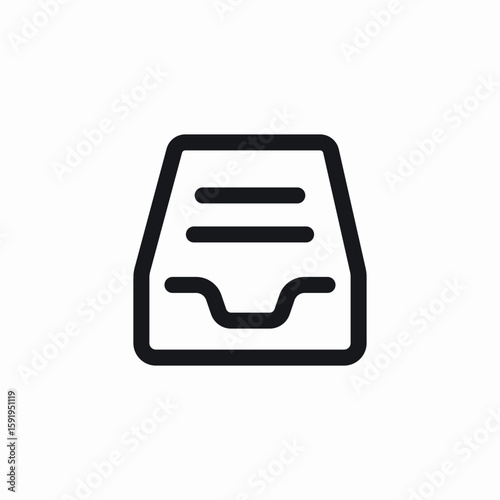 inbox folder icon sign vector