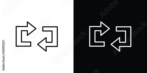 Foto Arrows repeat icons graphic design vector symbols. icon Eps10.