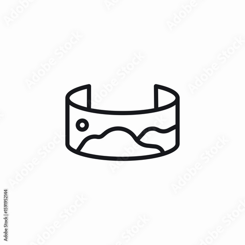 panoramic picture icon sign vector