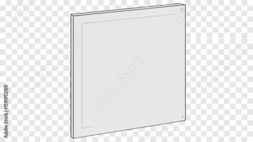 Vector Translucent rectangular glass panel with subtle design, perfect for modern decor