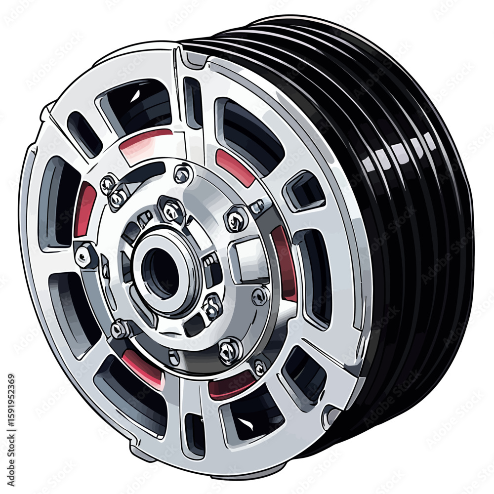 Obraz premium Illustration of a Alternator 
