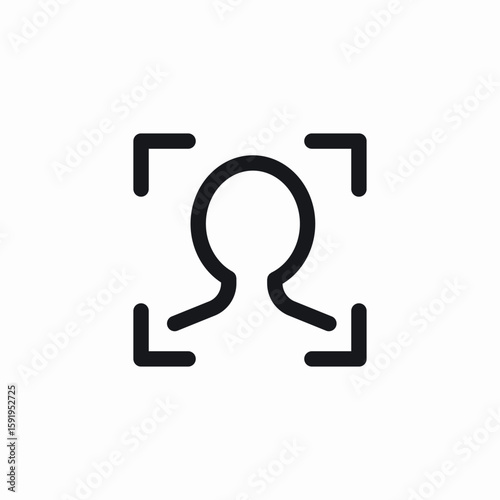 portrait scan icon sign vector