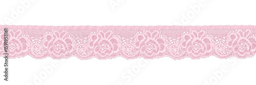 light pink lace border