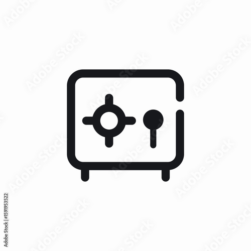 safe box icon sign vector