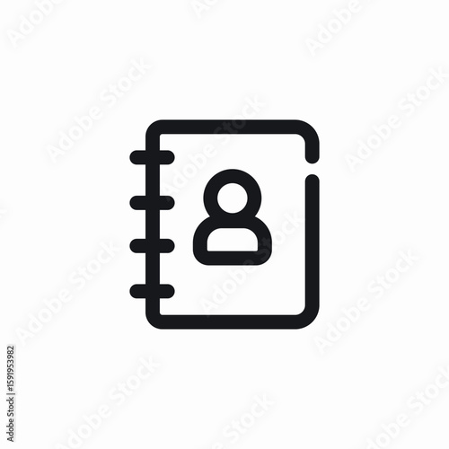 spiral contact book icon sign vector
