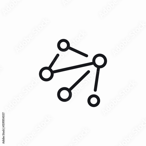 technology dots connected icon sign vector