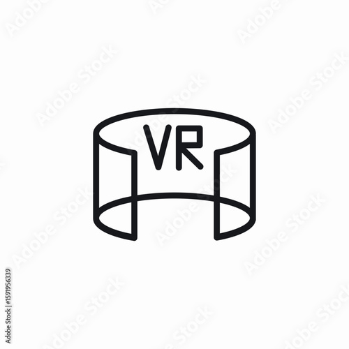 vr scope range icon sign vector