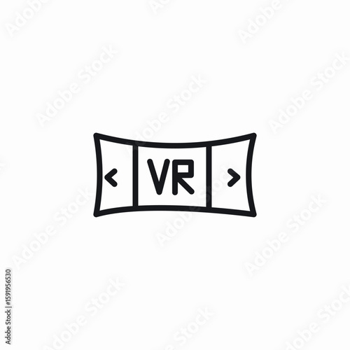 vr scroll icon sign vector