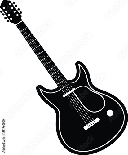 Acoustic Guitar on Wooden Surface – Musical Instrument Closeup, Classic String Guitar, Rustic Music Background, Guitar Playing Concept