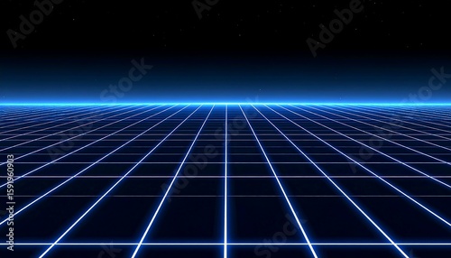 Retrofuturistic grid pattern