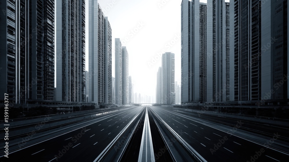 Fototapeta premium Modern City Highway Urban Scenery