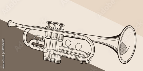 trumpet vector illustration