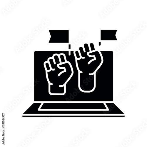 platforms for the sharing economy black flat icon for digital and print projects.