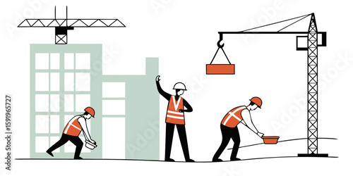 construction workers on a construction site