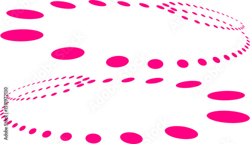 pink oval spiral optical illusion with dynamic motion effect. Ideal for abstract backgrounds, science visuals, and modern digital or tech design projects.