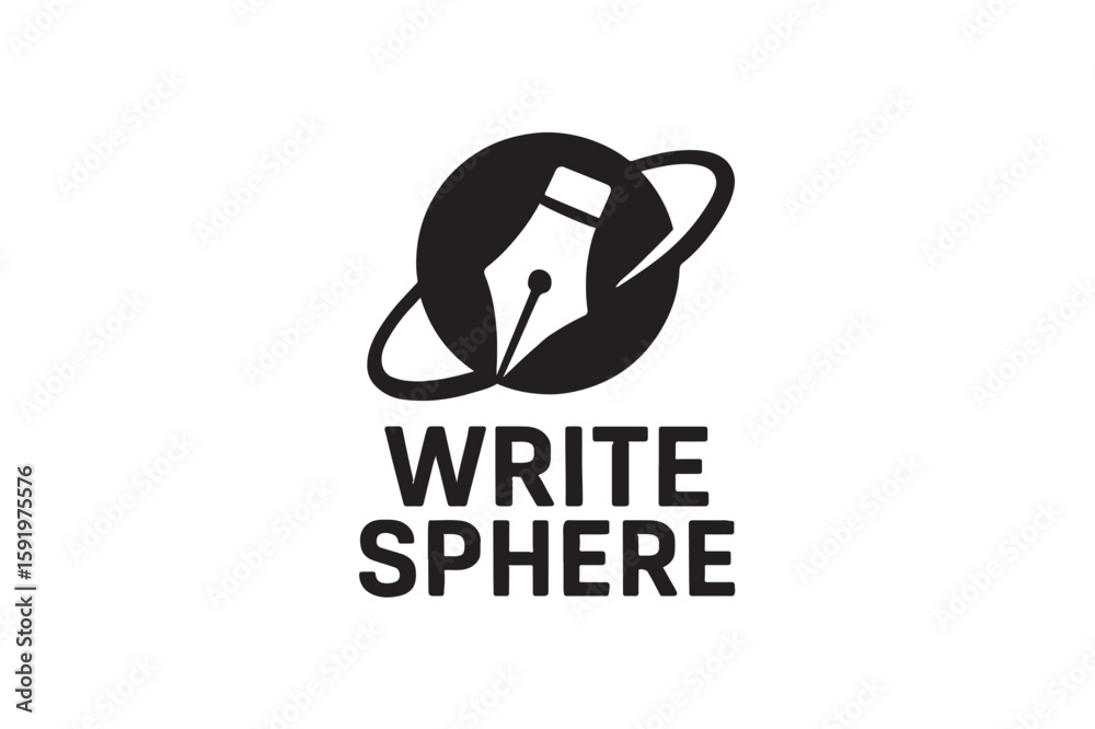 Fototapeta premium Write Sphere vector on white background.01