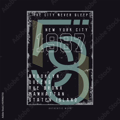 New york urban streetwear graphic t-shirt and apparel design